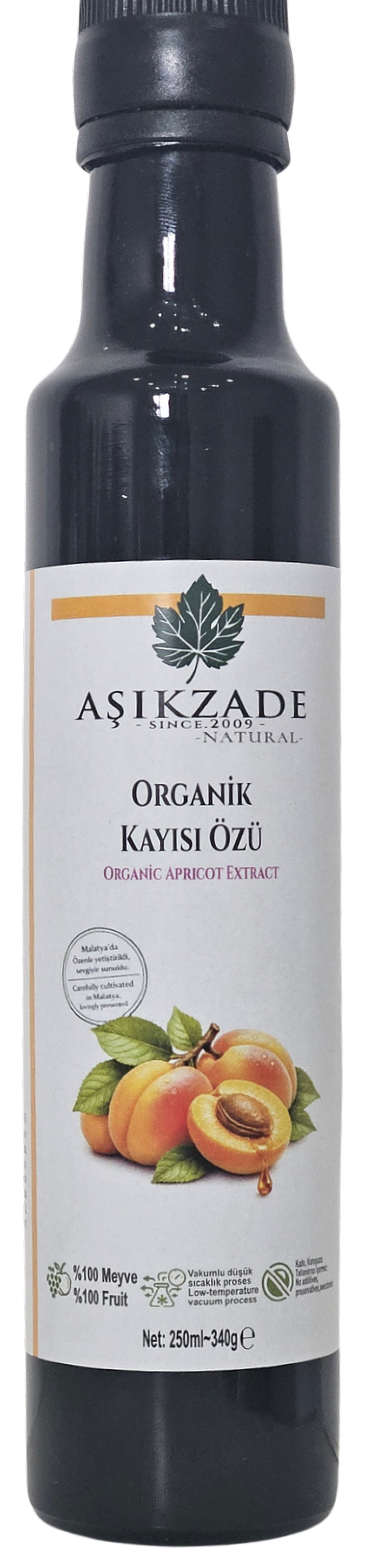 Aşıkzade Organik Kayısı Özü 250 Ml