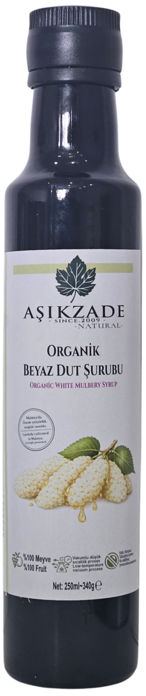 Aşıkzade Organik Beyaz Dut Şurubu 250 Ml