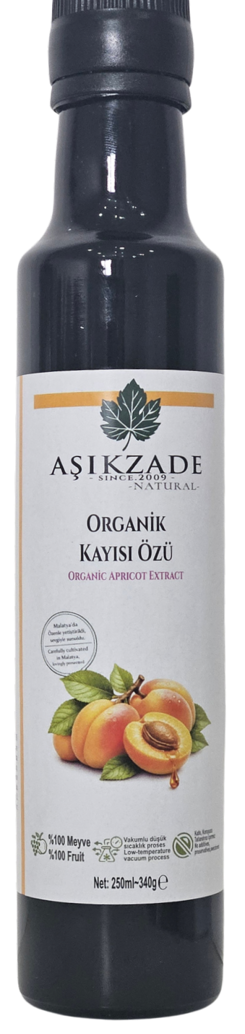 Aşıkzade Organik Kayısı Özü 250 Ml